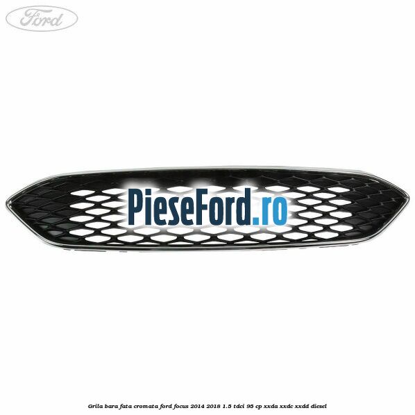 Grila bara fata cromata Ford Focus 2014-2018 1.5 TDCi 95 cp