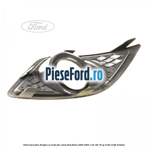 Grila bara fata dreapta cu locas far ceata Ford Fiesta 2005-2008 1.25 16V 70 cp Grila bara fata dreapta cu locas far ceata Ford Fiesta 2005-2008 1.25 16V 70 cp M7JA, M7JB benzina