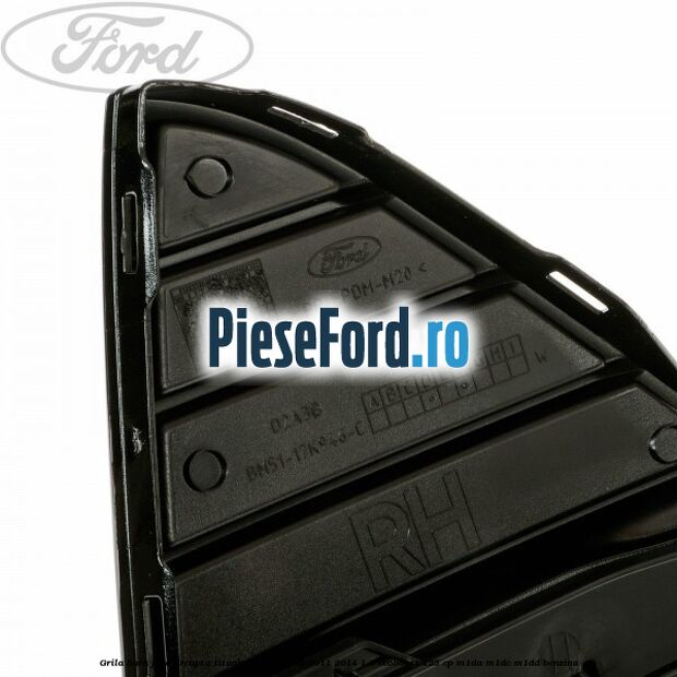 Grila bara fata dreapta titanium Ford Focus 2011-2014 1.0 EcoBoost 125 cp M1DA, M1DC, M1DD benzina