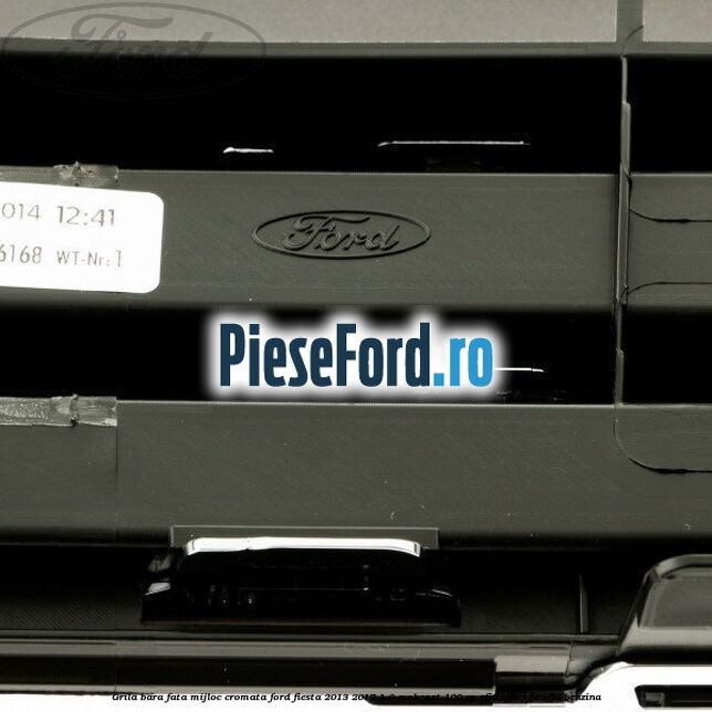 Grila bara fata mijloc cromata Ford Fiesta 2013-2017 1.0 EcoBoost 100 cp SFJA, SFJB, SFJC, SFJD benzina
