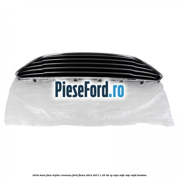Grila bara fata mijloc cromata Ford Fiesta 2013-2017 1.25 82 cp SNJA, SNJB, SNJC, SNJD benzina