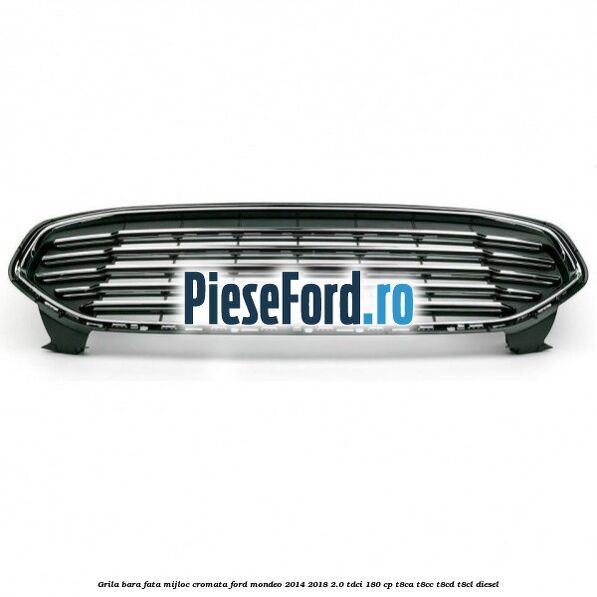 Grila bara fata mijloc cromata Ford Mondeo 2014-2018 2.0 TDCi 180 cp T8CA, T8CC, T8CD, T8CL diesel