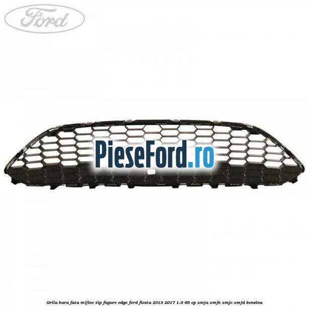 Grila bara fata mijloc tip fagure EDGE Ford Fiesta 2013-2017 1.0 65 cp XMJA, XMJB, XMJC, XMJD benzina