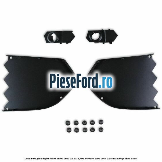 Grila bara fata negru lucios an 09/2010-12/2014 Ford Mondeo 2008-2014 2.2 TDCi 200 cp KNBA diesel
