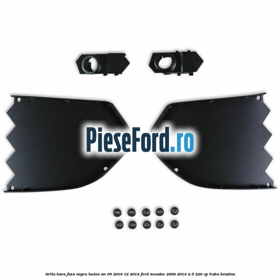 Grila bara fata negru lucios an 09/2010-12/2014 Ford Mondeo 2008-2014 2.5 220 cp HUBA benzina