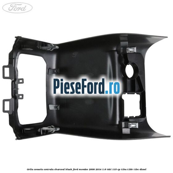 Grila consola centrala charcoal black Ford Mondeo 2008-2014 1.6 TDCi 115 cp T1BA, T1BB, T1BC diesel
