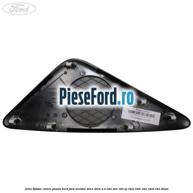 Grila difuzor centru plansa bord Ford Mondeo 2014-2018 2.0 TDCi 4x4 180 cp T8CA, T8CB, T8CC, T8CD, T8CL diesel