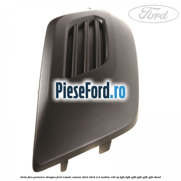 Grila fara proiector dreapta Ford Transit Custom 2014-2018 2.0 EcoBlue 105 cp BJFA, BJFB, YLF6, YLFA, YLFB, YLFS diesel