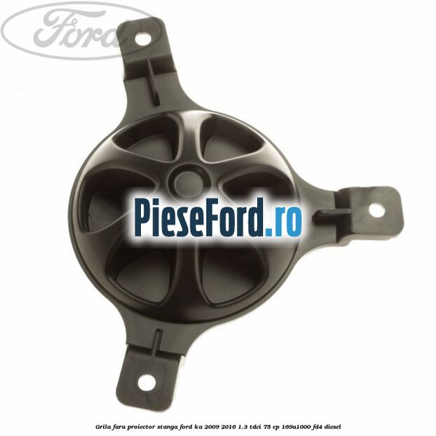 Grila fara proiector stanga Ford Ka 2009-2016 1.3 TDCi 75 cp 169A1000, FD4 diesel