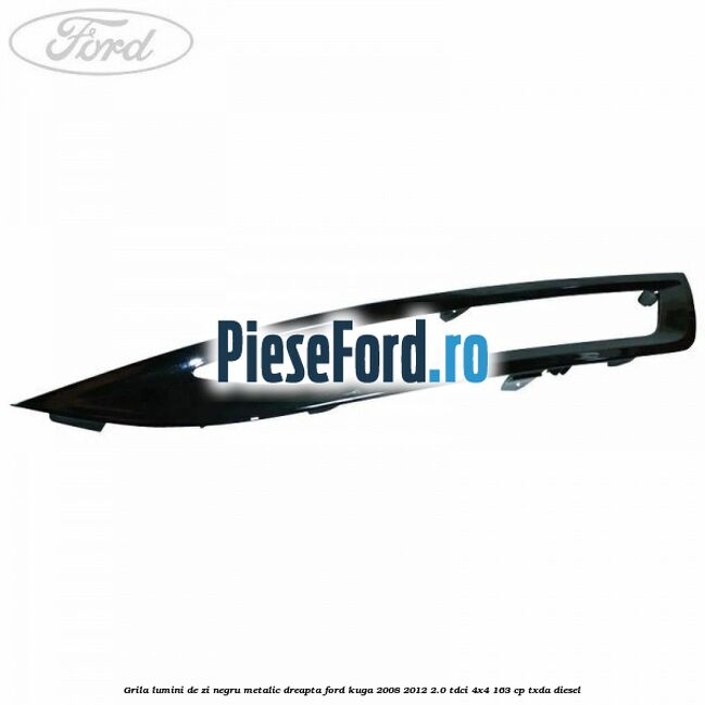 Grila lumini de zi negru metalic dreapta Ford Kuga 2008-2012 2.0 TDCI 4x4 163 cp TXDA diesel