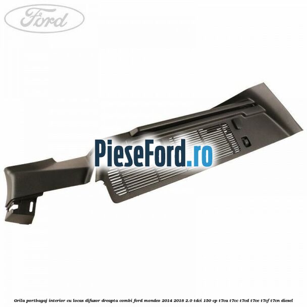 Grila portbagaj interior cu locas difuzor dreapta combi Ford Mondeo 2014-2018 2.0 TDCi 150 cp T7CA, T7CC, T7CD, T7CE, T7CF, T7CN diesel
