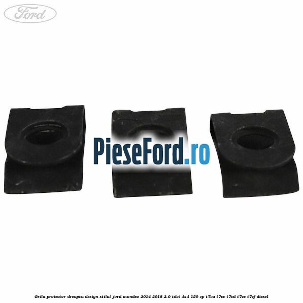 Grila proiector dreapta, design stilat Ford Mondeo 2014-2018 2.0 TDCi 4x4 150 cp T7CA, T7CC, T7CD, T7CE, T7CF diesel
