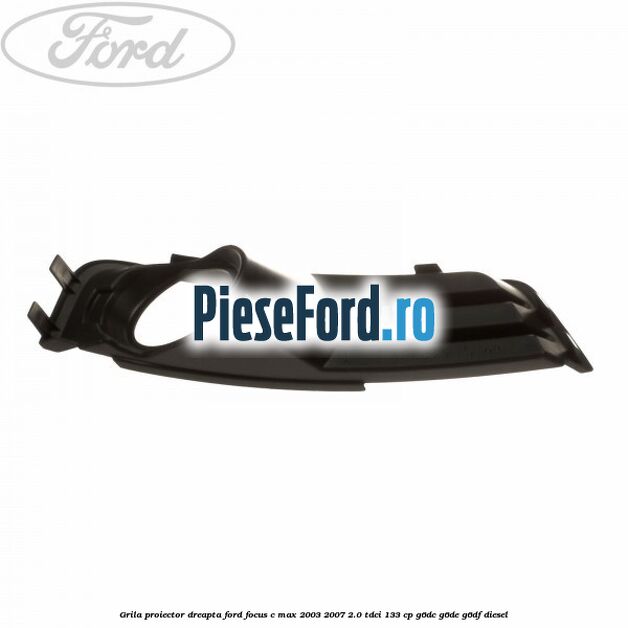 Grila proiector dreapta Ford Focus C-Max 2003-2007 2.0 TDCi 133 cp G6DC, G6DE, G6DF diesel