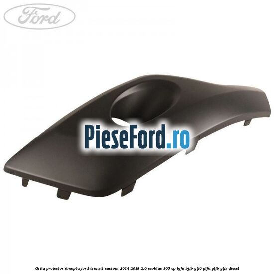 Grila proiector dreapta Ford Transit Custom 2014-2018 2.0 EcoBlue 105 cp BJFA, BJFB, YLF6, YLFA, YLFB, YLFS diesel