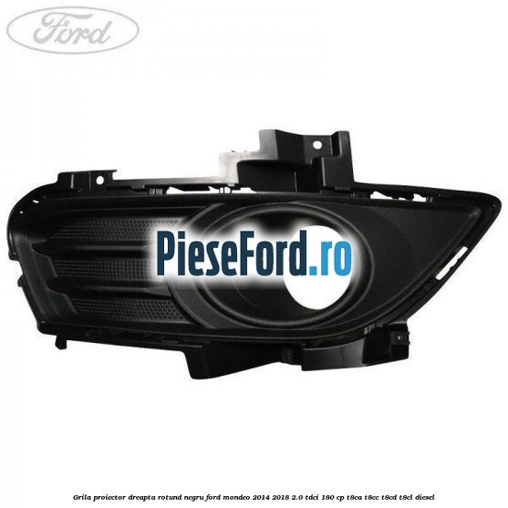 Grila proiector dreapta rotund negru Ford Mondeo 2014-2018 2.0 TDCi 180 cp