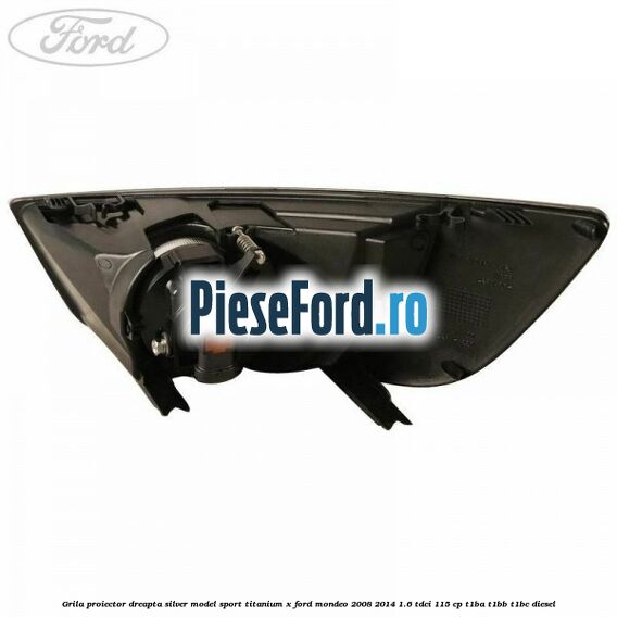 Grila proiector dreapta Silver model sport Titanium X Ford Mondeo 2008-2014 1.6 TDCi 115 cp T1BA, T1BB, T1BC diesel