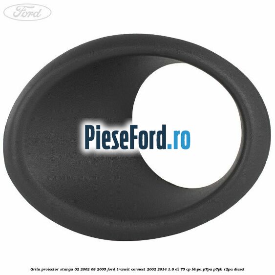 Grila proiector stanga 02/2002-08/2005 Ford Transit Connect 2002-2014 1.8 Di 75 cp BHPA, P7PA, P7PB, R2PA diesel
