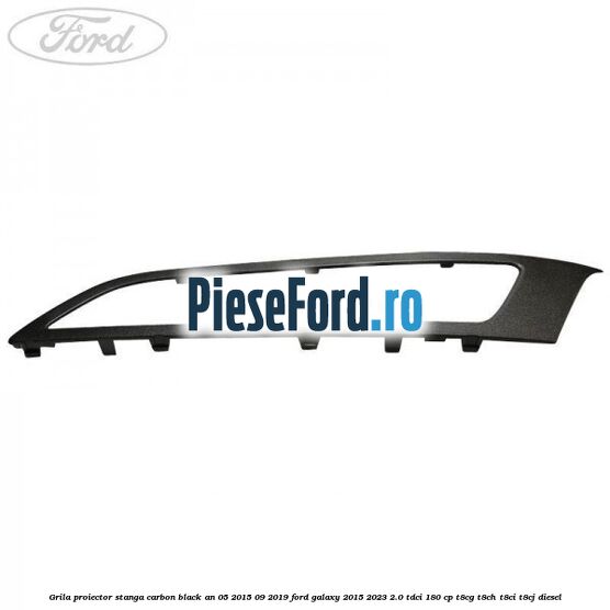 Grila proiector stanga carbon black an 05/2015-09/2019 Ford Galaxy 2015-2023 2.0 TDCi 180 cp T8CG, T8CH, T8CI, T8CJ diesel