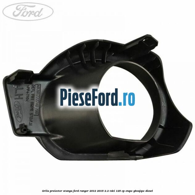 Grila proiector stanga Ford Ranger 2012-2015 2.2 TDCi 125 cp ENQW, GBVAJQW diesel