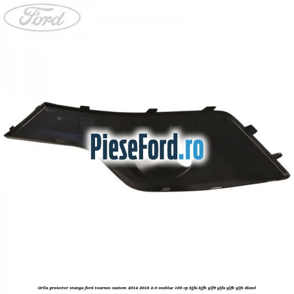 Grila proiector stanga Ford Tourneo Custom 2014-2018 2.0 EcoBlue 105 cp BJFA, BJFB, YLF6, YLFA, YLFB, YLFS diesel