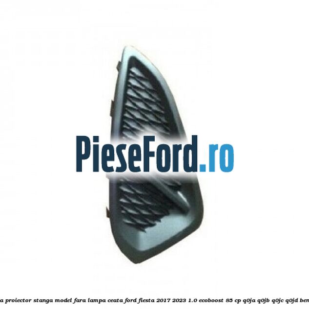 Grila proiector stanga model fara lampa ceata Ford Fiesta 2017-2023 1.0 EcoBoost 85 cp Q0JA, Q0JB, Q0JC, Q0JD benzina