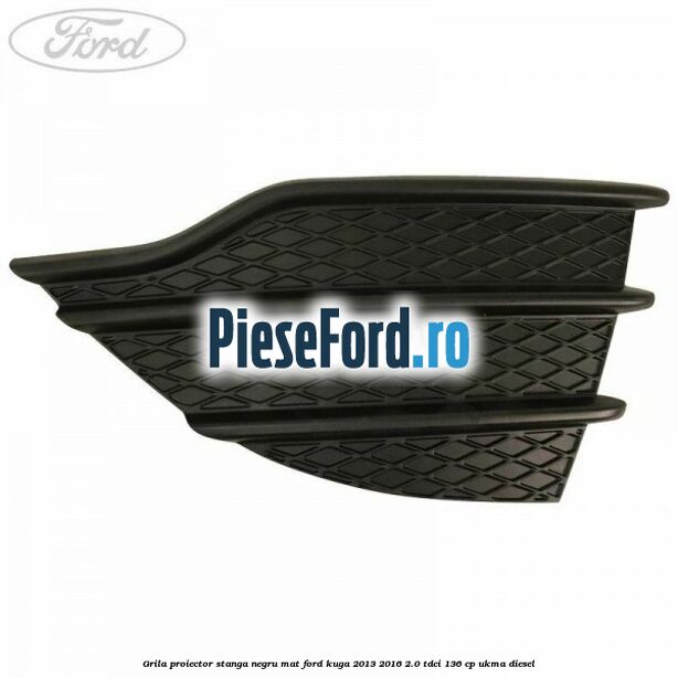 Grila proiector stanga negru mat Ford Kuga 2013-2016 2.0 TDCi 136 cp UKMA diesel