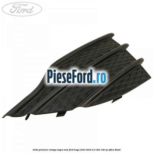 Grila proiector stanga negru mat Ford Kuga 2013-2016 2.0 TDCi 140 cp UFMA diesel