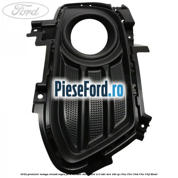 Grila proiector stanga rotund negru Ford Mondeo 2014-2018 2.0 TDCi 4x4 150 cp T7CA, T7CC, T7CD, T7CE, T7CF diesel