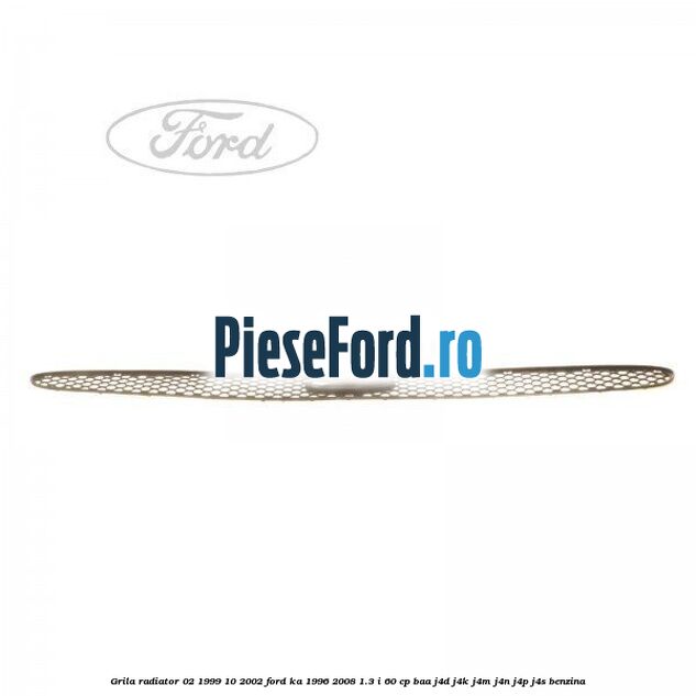 Grila radiator 02/1999-10/2002 Ford Ka 1996-2008 1.3 i 60 cp BAA, J4D, J4K, J4M, J4N, J4P, J4S benzina