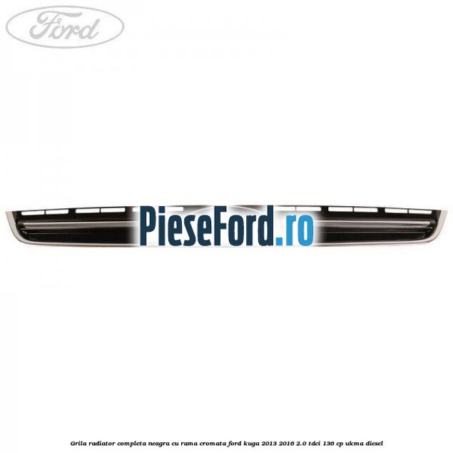 Grila radiator completa, neagra cu rama cromata Ford Kuga 2013-2016 2.0 TDCi 136 cp UKMA diesel