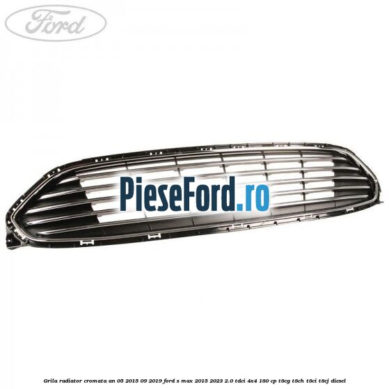 Grila radiator cromata an 05/2015-09/2019 Ford S-Max 2015-2023 2.0 TDCi 4x4 180 cp T8CG, T8CH, T8CI, T8CJ diesel