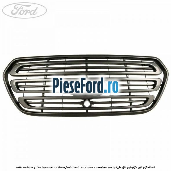 Grila radiator gri cu locas control viteza Ford Transit 2014-2018 2.0 EcoBlue 105 cp BJFA, BJFB, YLF6, YLFA, YLFB, YLFS diesel