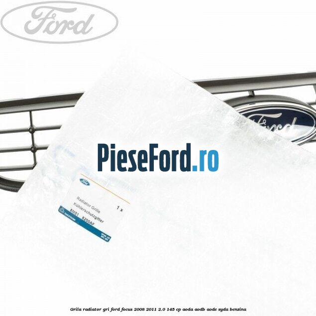 Grila radiator gri Ford Focus 2008-2011 2.0 145 cp AODA, AODB, AODE, SYDA benzina