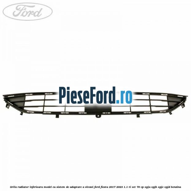 Grila radiator inferioara model cu sistem de adaptare a vitezei Ford Fiesta 2017-2023 1.1 Ti-VCT 70 cp XPJA, XPJB, XPJC, XPJD benzina