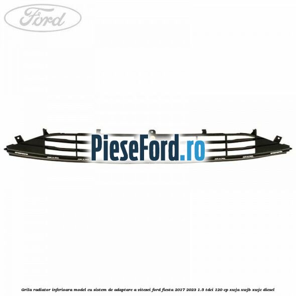 Grila radiator inferioara model cu sistem de adaptare a vitezei Ford Fiesta 2017-2023 1.5 TDCi 120 cp XWJA, XWJB, XWJC diesel