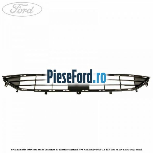 Grila radiator inferioara model cu sistem de adaptare a vitezei Ford Fiesta 2017-2023 1.5 TDCi 120 cp XWJA, XWJB, XWJC diesel
