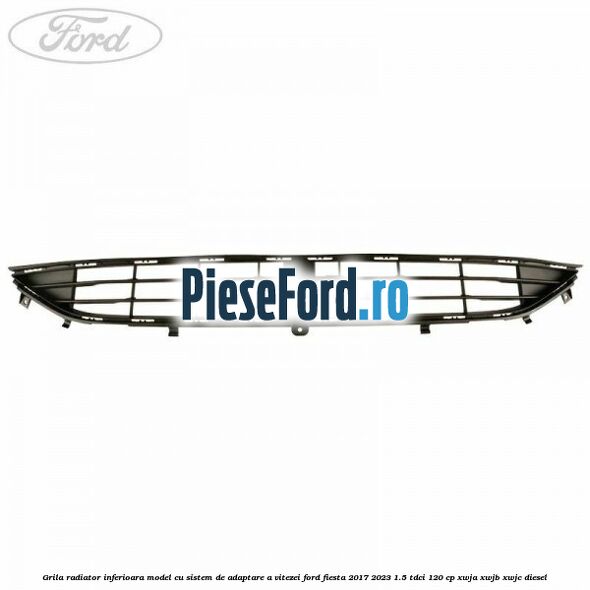 Grila radiator inferioara model cu sistem de adaptare a vitezei Ford Fiesta 2017-2023 1.5 TDCi 120 cp XWJA, XWJB, XWJC diesel