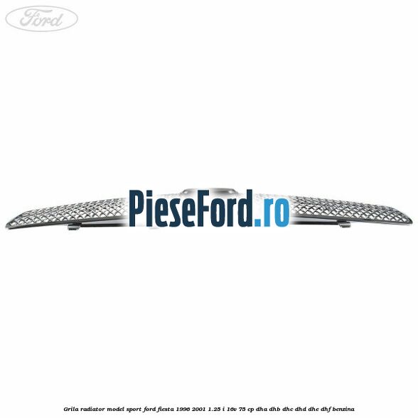 Grila radiator model sport Ford Fiesta 1996-2001 1.25 i 16V 75 cp DHA, DHB, DHC, DHD, DHE, DHF benzina