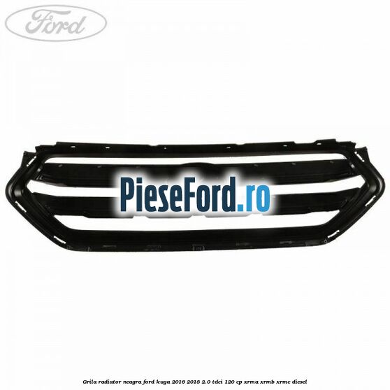 Grila radiator neagra Ford Kuga 2016-2018 2.0 TDCi 120 cp XRMA, XRMB, XRMC diesel
