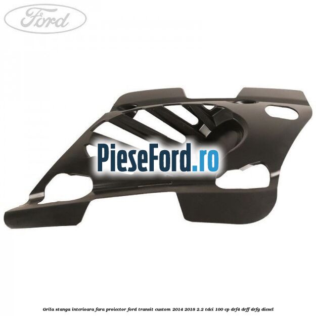 Grila stanga interioara fara proiector Ford Transit Custom 2014-2018 2.2 TDCi 100 cp DRF4, DRFF, DRFG diesel