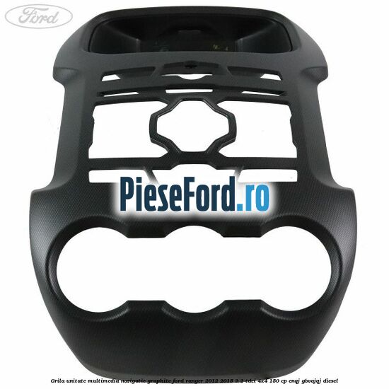 Grila unitate multimedia navigatie graphite Ford Ranger 2012-2015 2.2 TDCi 4x4 150 cp ENQJ, GBVAJQJ diesel
