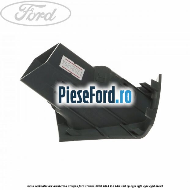 Grila ventilatie aer aeroterma dreapta Ford Transit 2006-2014 2.2 TDCi 125 cp CYFA, CYFB, CYFC, CYFD diesel