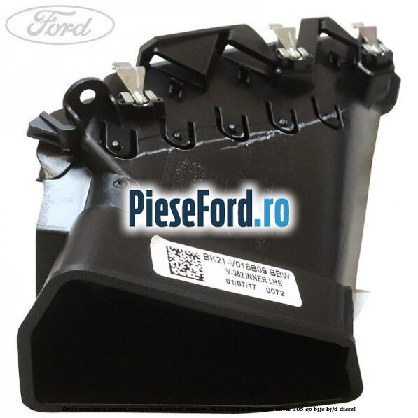 Grila ventilatie centru stanga Ford Transit Custom 2019-2023 2.0 EcoBlue mHEV 105 cp Grila ventilatie centru stanga Ford Transit Custom 2019-2023 2.0 EcoBlue mHEV 105 cp BJFC, BJFD diesel