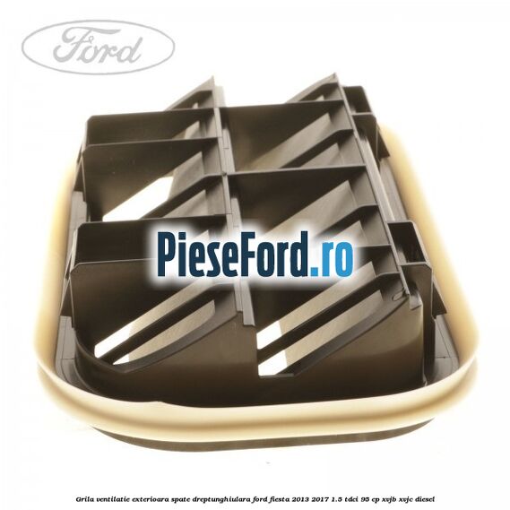 Grila ventilatie exterioara spate dreptunghiulara Ford Fiesta 2013-2017 1.5 TDCi 95 cp XVJB, XVJC diesel