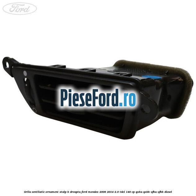 Grila ventilatie ornament stalp B dreapta Ford Mondeo 2008-2014 2.0 TDCi 140 cp QXBA, QXBB, UFBA, UFBB diesel