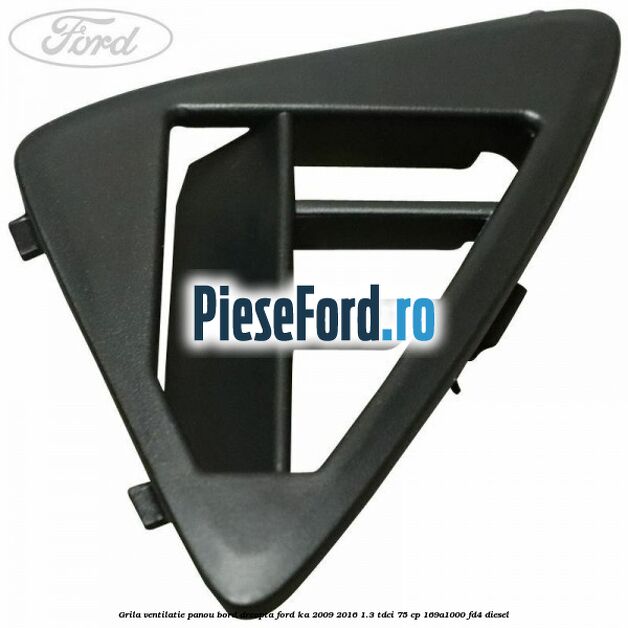 Grila ventilatie panou bord dreapta Ford Ka 2009-2016 1.3 TDCi 75 cp 169A1000, FD4 diesel