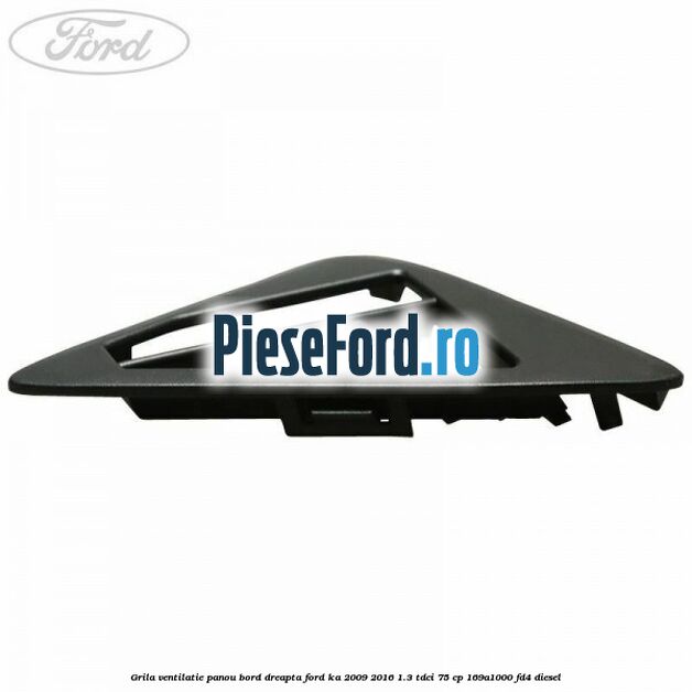 Grila ventilatie panou bord dreapta Ford Ka 2009-2016 1.3 TDCi 75 cp 169A1000, FD4 diesel