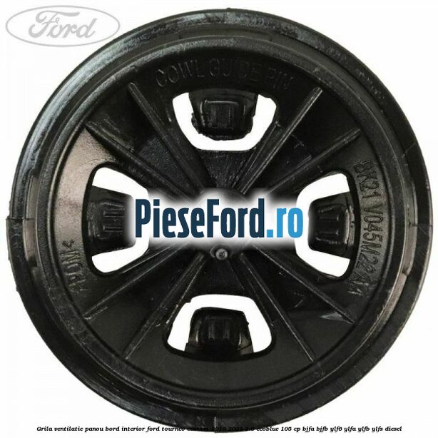 Grila ventilatie panou bord interior Ford Tourneo Custom 2019-2023 2.0 EcoBlue 105 cp BJFA, BJFB, YLF6, YLFA, YLFB, YLFS diesel