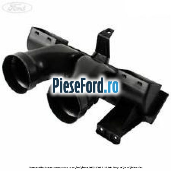Gura ventilatie aeroterma centru cu AC Ford Fiesta 2005-2008 1.25 16V 70 cp M7JA, M7JB benzina