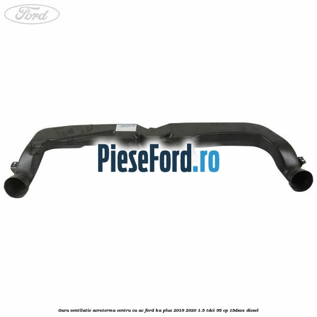 Gura ventilatie aeroterma centru cu AC Ford Ka plus 2019-2020 1.5 TDCI 95 cp 15DSOX diesel